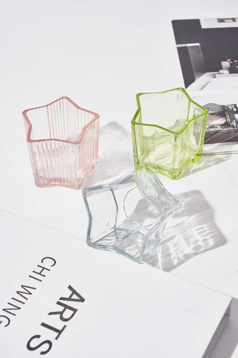 ที่วางเทียนแก้วรูปดาว ที่วางเทียนแก้วรูปดาว