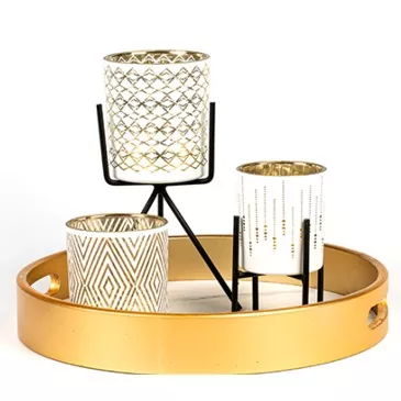 ที่วางเทียนแก้วรูปแบบหรูหรา