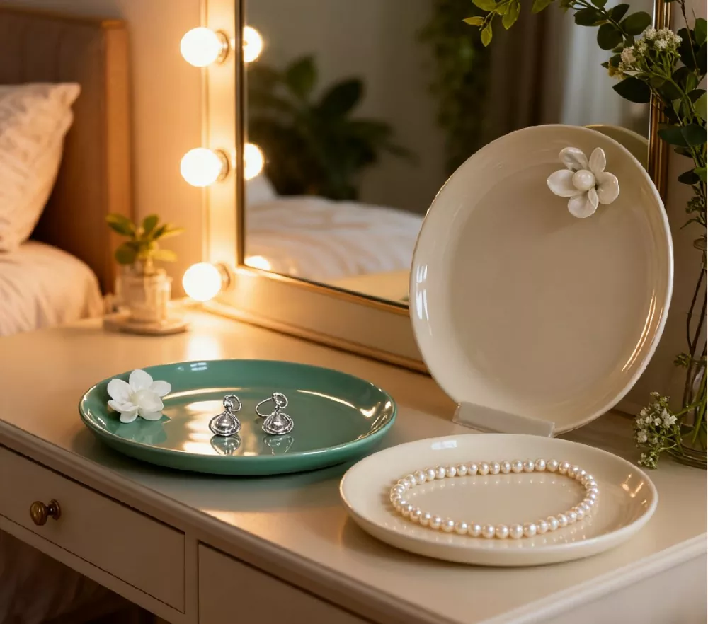 จานเครื่องประดับเซรามิก Insta ที่เรียบง่าย