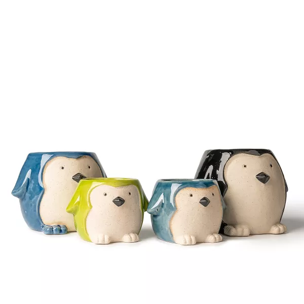 เชิงเทียนเซรามิกรูปนกเพนกวิน